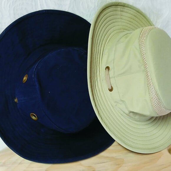 Tilley Other - 2 Tilley Hat (s) Navy Blue and Light Green size 7 1/8